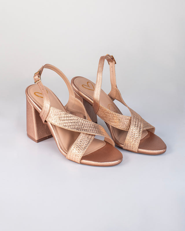 Sandalias de tacón ancho para muje