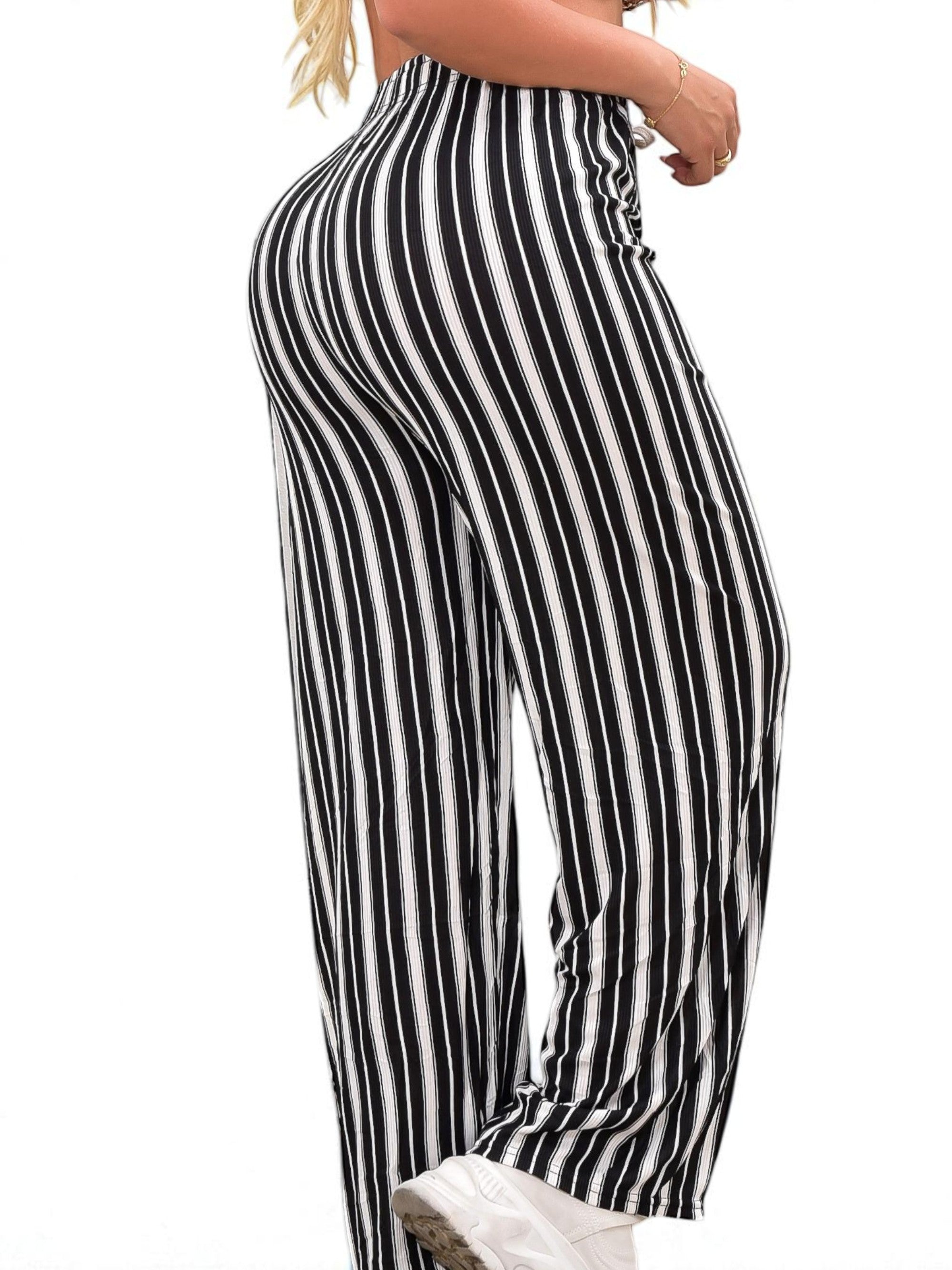 Pantalón Casual a Rayas – Talla Única M
