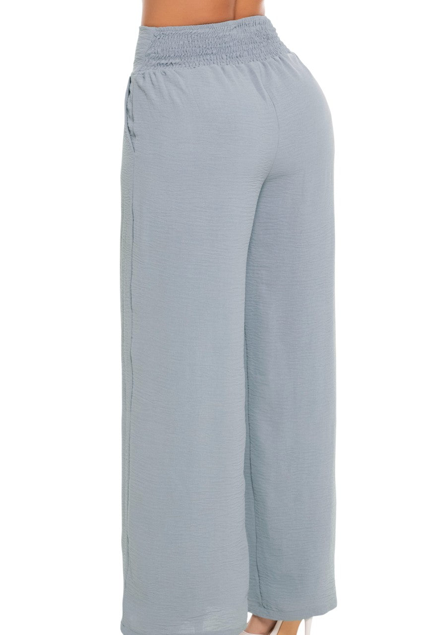 Pantalón Palazzo con Lazo Frontal